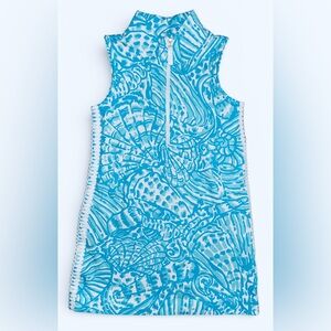NWT Lilly Pulitzer Girl's Mini Sleeveless Skipper Dress Succulent Blue Floral S